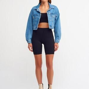 Women's dilvin Biker Short - Black  S